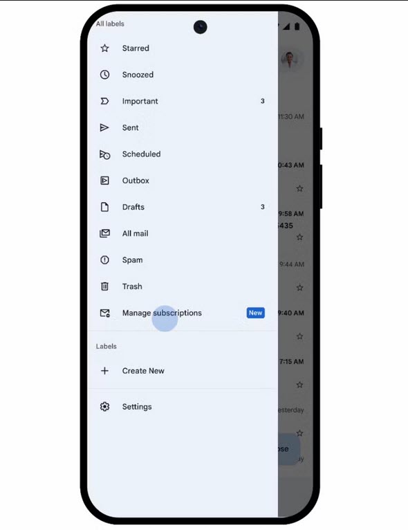 يوفر Gmail أداة ذكية للتحكم في الاشتراكات بنقرة واحدة