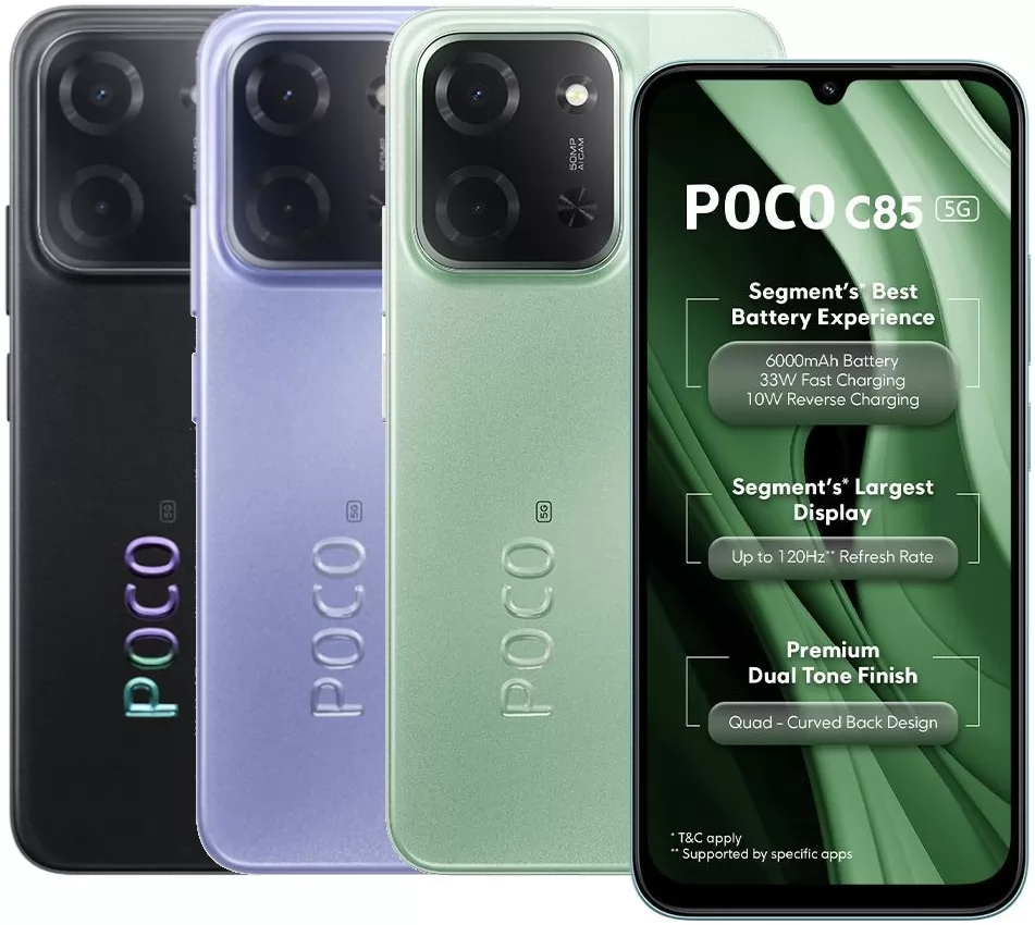 الكشف رسميًا عن هاتف Poco C85 5G بإمكانيات مذهلة وسعر اقتصادي يهز الطبقة المتوسطة