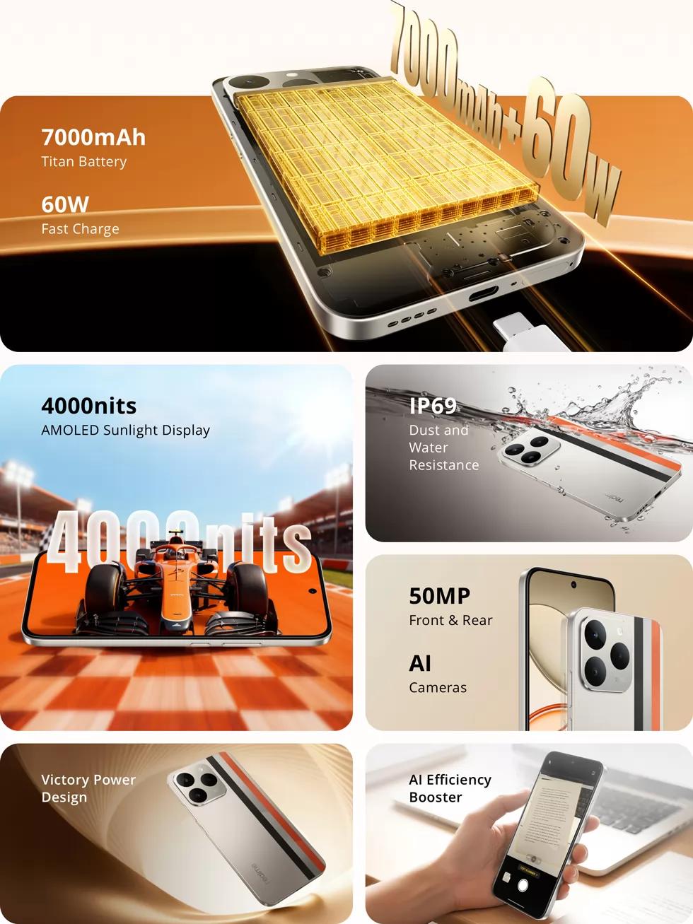 Realme تكشف عن هاتفي Narzo 90 وNarzo 90x ببطارية 7000 mAh وشحن 60W