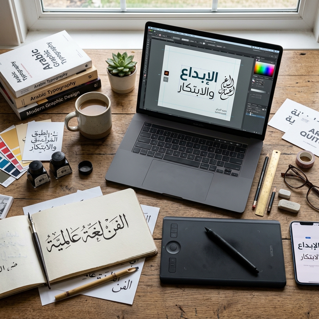 أفضل مواقع تحميل خطوط عربية مجاناً لعام 2026: دليل المصممين الشامل