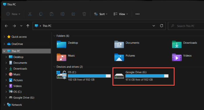 كيفية إضافة جوجل درايف إلى File Explorer 30 كيفية إضافة جوجل درايف إلى File Explorer