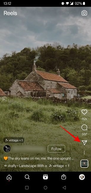 أفضل 6 طرق لتنزيل Instagram Reels 54 قم بتنزيل Instagram Reels Send Icon