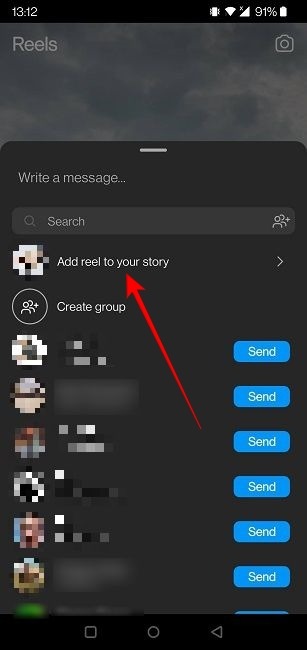 أفضل 6 طرق لتنزيل Instagram Reels 55 قم بتنزيل Instagram Reels Send To Story