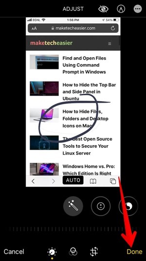 كيفية تعديل لقطة الشاشة على الأندرويد والأيفون 75 Iphone Photos App Screenshot حفظ