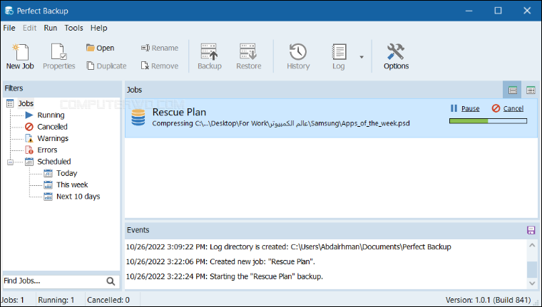 إنشاء نسخة احتياطية من ملفاتك باستخدام Perfect Backup مجانًا 18 إنشاء نسخة احتياطية من ملفاتك باستخدام Perfect Backup مجانًا