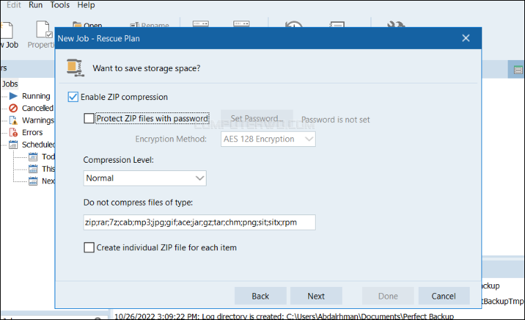 إنشاء نسخة احتياطية من ملفاتك باستخدام Perfect Backup مجانًا 23 إنشاء نسخة احتياطية من ملفاتك باستخدام Perfect Backup مجانًا