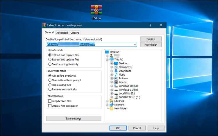 كيفية فك ضغط ملفات RAR و ZIP بالكامل 40 قم بفك ضغط ملفات RAR على جهاز الكمبيوتر الخاص بك باستخدام WinRAR