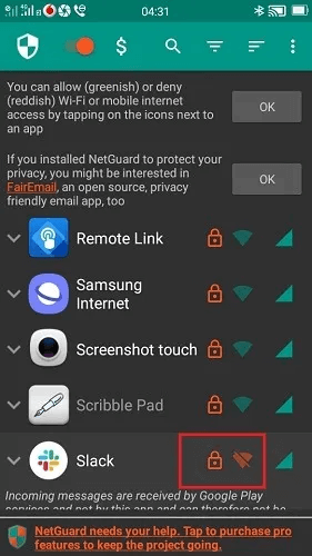 كيفية حظر الوصول إلى الإنترنت تمامًا لتطبيقات معينة على Android - android Android Apps Internet App Disabled 1.jpg - كيفية حظر الوصول إلى الإنترنت تمامًا لتطبيقات محددة على Android