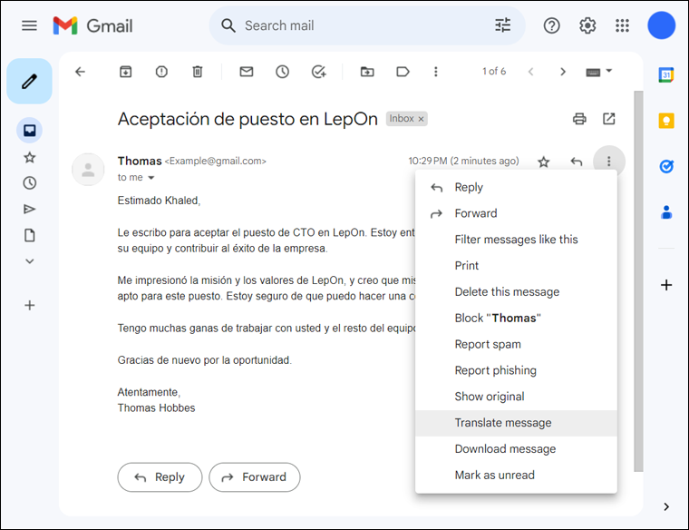 كيفية تمكين الترجمة الفورية للرسائل في Gmail- كيفية تمكين الترجمة الفورية للرسائل في Gmail