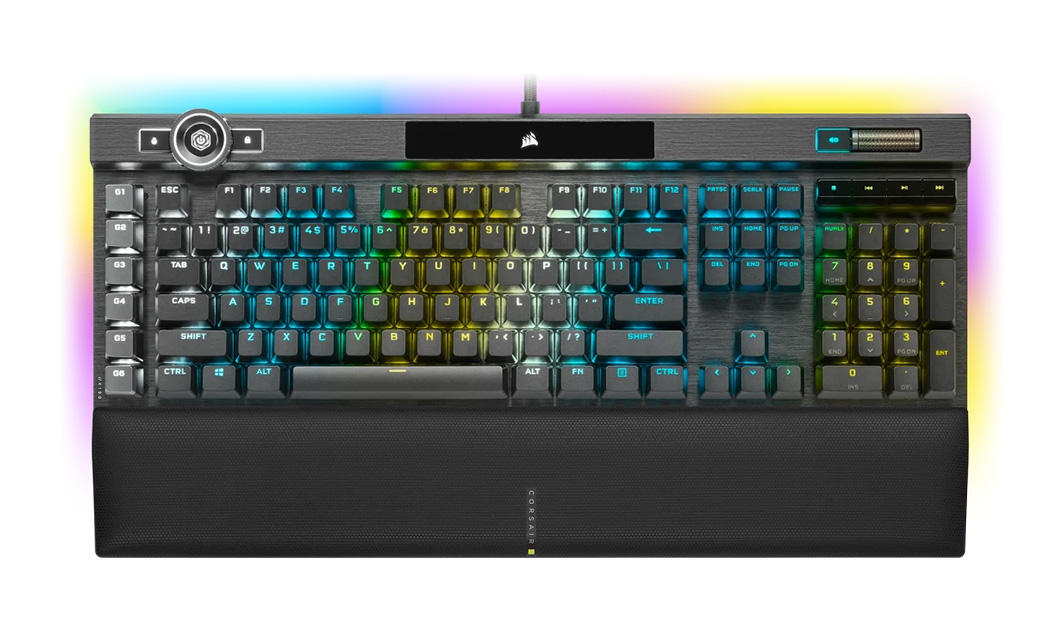 أفضل 13 كيبورد جيمنج في 2025: كيف تختار حسب نوع المفاتيح، الحجم، والميزانية 106 Corsair K100: أفضل كيبورد جيمنج بشكل عام