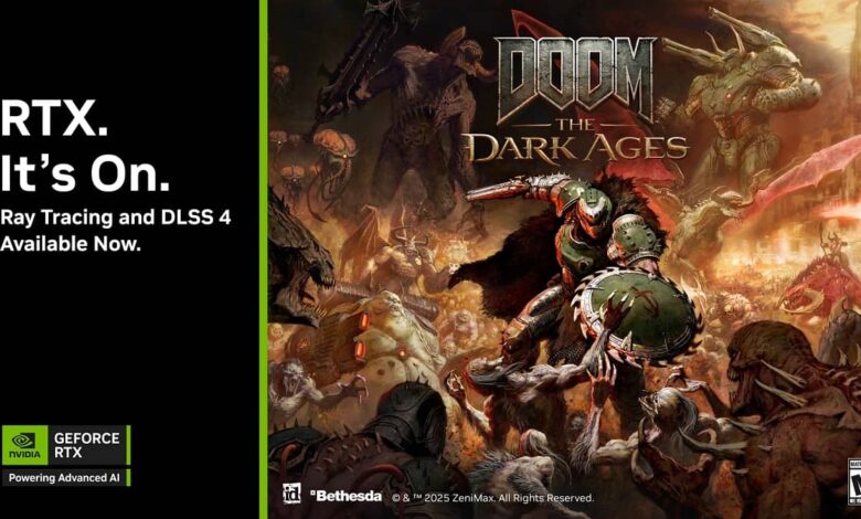 Doom the Dark Ages Get DLSS 4 مع المزيد من الألعاب عن طريق تحديث برنامج التشغيل الجاهز 3 لعبة DOOM The Dark Ages تحصل على دعم DLSS 4 مع مزيد من الألعاب بتحديث Game Ready Driver