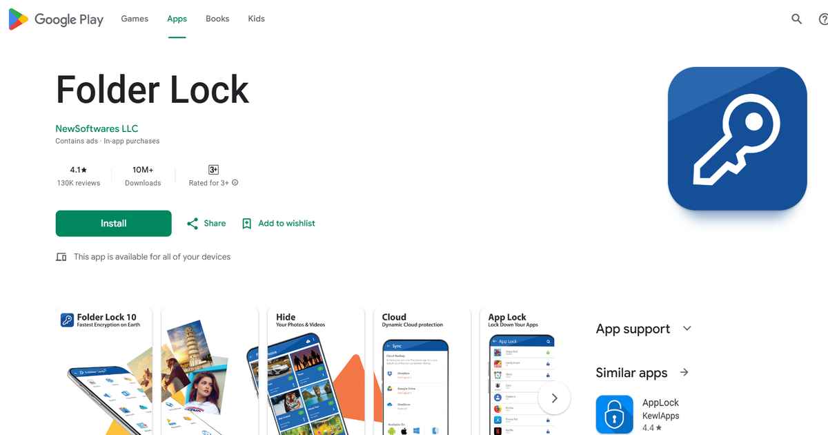 أفضل تطبيقات إخفاء الصور والفيديو لخصوصية تامة على أندرويد و iOS 24 تطبيق Folder Lock لتأمين الملفات والصور والفيديوهات.