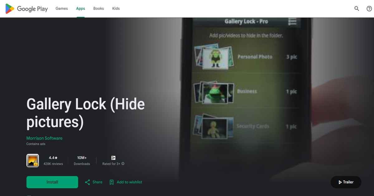 أفضل تطبيقات إخفاء الصور والفيديو لخصوصية تامة على أندرويد و iOS 25 طبيق Gallery Lock لإخفاء الصور والفيديوهات على الهاتف.