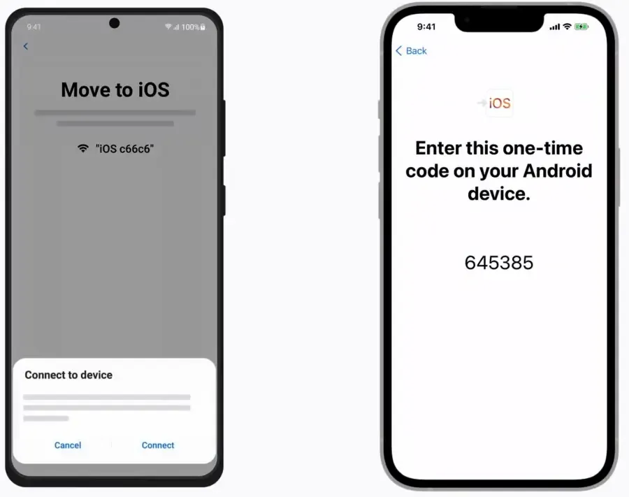 استخدام move to ios