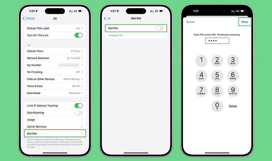 لماذا يجب أن تغلق SIM مع دبوس وكيف تفعل ذلك؟ دليلك لحماية بياناتك من الاختراق 18 قم بإعداد كلمة المرور لشريحة SIM على iOS