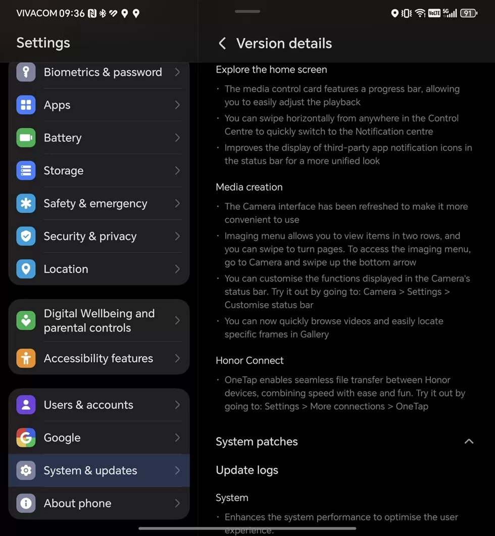 1764413797 698 honor android 16 magicos 10.webp- Honor ترسل تحديث Android 16 مع واجهة MagicOS 10 إلى هاتف Honor Magic V5
