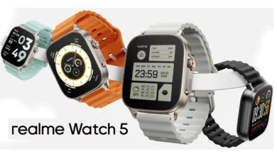 بسعر 50 دولار : إطلاق ساعة realme Watch 5 بشاشة AMOLED وبطارية تدوم حتي 20 يوم